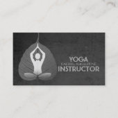 Yoga Instructor Studio Meditation Pose Bodhi Leaf Visitekaartje (Voorkant)