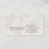 Yoga Instructor Studio Meditation Pose Bodhi Leaf Visitekaartje (Achterkant)