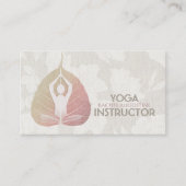 Yoga Instructor Studio Meditation Pose Bodhi Leaf Visitekaartje (Voorkant)