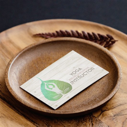 Yoga Instructor Studio Meditation Pose Bodhi Leaf Visitekaartje