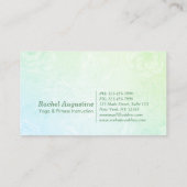 Yoga Instructor Studio Meditation Pose Bodhi Leaf Visitekaartje (Achterkant)