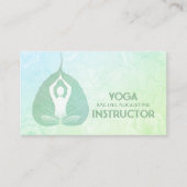 Yoga Instructor Studio Meditation Pose Bodhi Leaf Visitekaartje (Voorkant)