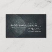 Yoga Instructor Studio Meditation Pose Bodhi Leaf Visitekaartje (Achterkant)