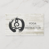 Yoga Instructor Studio Meditation Pose Bodhi Leaf Visitekaartje (Voorkant)