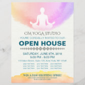 Yoga Instructor Studio Meditation Pose Open House Flyer (Voorkant)