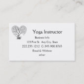 Yoga Instructor Studio Tree Visitekaartje (Voorkant)