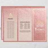 Yoga Instructor Studio Tri-Fold Brochure Lotus (Voorkant / Achterkant)