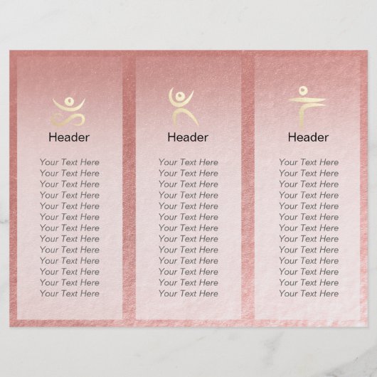 Yoga Instructor Studio Tri-Fold Brochure Lotus (Achterkant)