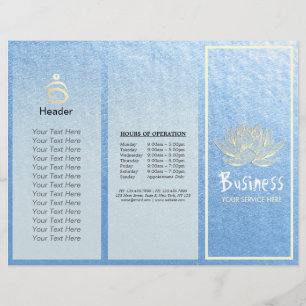 Yoga Instructor Studio Tri-Fold Brochure Lotus