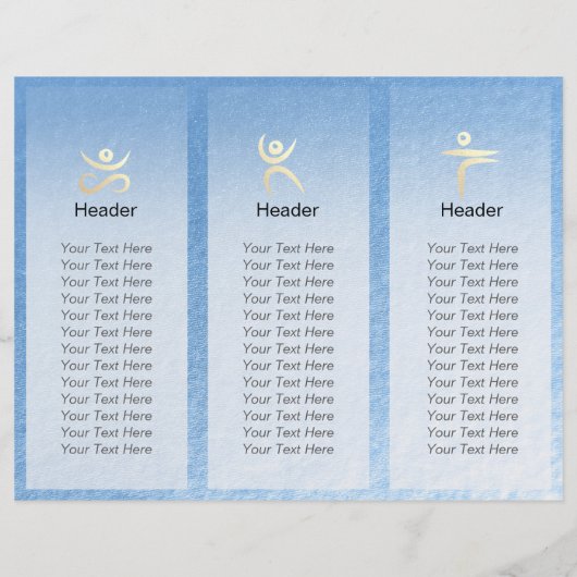 Yoga Instructor Studio Tri-Fold Brochure Lotus (Achterkant)