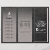 Yoga Instructor Studio Tri-Fold Brochure Lotus (Voorkant)
