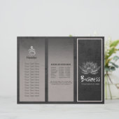 Yoga Instructor Studio Tri-Fold Brochure Lotus (Staand voorkant)