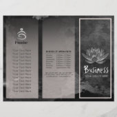 Yoga Instructor Studio Tri-Fold Brochure Lotus (Voorkant)