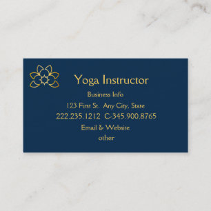Yoga Instructor Studio Visitekaartje