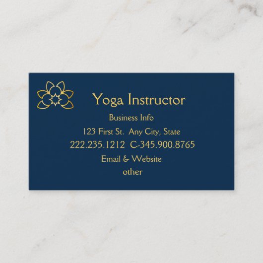 Yoga Instructor Studio Visitekaartje (Voorkant)