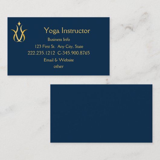 Yoga Instructor Studio Visitekaartje (Voorkant / Achterkant)