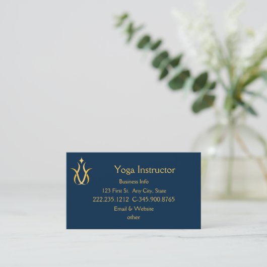 Yoga Instructor Studio Visitekaartje (Staand voorkant)