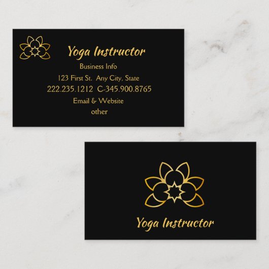 Yoga Instructor Studio Visitekaartje (Voorkant / Achterkant)