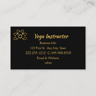Yoga Instructor Studio Visitekaartje