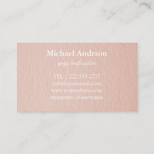 Yoga Instructor  Style Visitekaartje (Achterkant)
