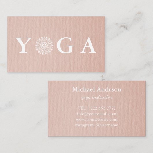Yoga Instructor  Style Visitekaartje (Voorkant / Achterkant)