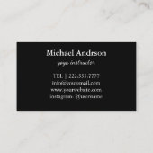 Yoga Instructor Style Visitekaartje (Achterkant)