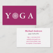 Yoga Instructor  Style Visitekaartje (Voorkant / Achterkant)