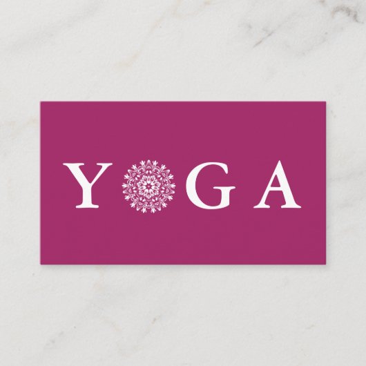 Yoga Instructor  Style Visitekaartje (Voorkant)