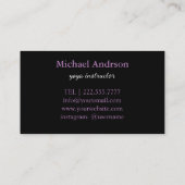 Yoga Instructor  Style Visitekaartje (Achterkant)