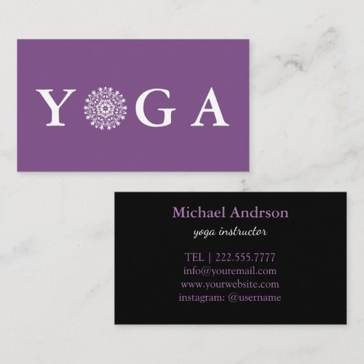 Yoga Instructor  Style Visitekaartje (Voorkant / Achterkant)