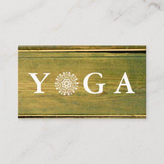 Yoga Instructor  Style Wodden Visitekaartje (Voorkant)