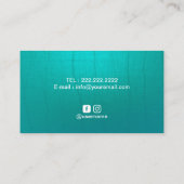 Yoga Instructor Stylish Blauwgroen Mandala Zen Flo Visitekaartje (Achterkant)