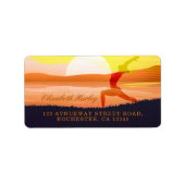 Yoga Instructor Sun Salutation Crescent Moon Pose Etiket (Voorkant)