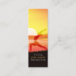 Yoga Instructor Sun Salutation Crescent Moon Pose Mini Visitekaartje