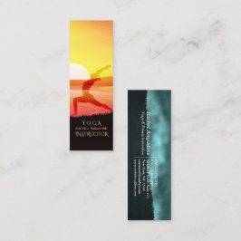 Yoga Instructor Sun Salutation Crescent Moon Pose Mini Visitekaartje