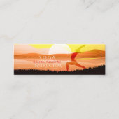 Yoga Instructor Sun Salutation Crescent Moon Pose Mini Visitekaartje (Voorkant)