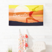 Yoga Instructor Sun Salutation Crescent Moon Pose Spandoek (Insitu)