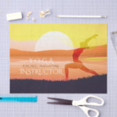 Yoga Instructor Sun Salutation Crescent Moon Pose Tissuepapier (Craft)