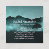 Yoga Instructor Sun Salutation Crescent Moon Pose Vierkante Visitekaartje (Achterkant)