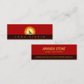 Yoga Instructor Sunrise Pose Skinny Visitekaartjes (Voorkant / Achterkant)