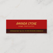 Yoga Instructor Sunrise Pose Skinny Visitekaartjes (Achterkant)