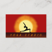 Yoga Instructor Sunrise Pose Standaard Biz Kaarten Visitekaartje (Voorkant)