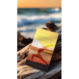 Yoga Instructor Sunset Half Moon Pose 5 Class Pass Klantenkaartje