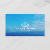 Yoga Instructor Teacher Blue Sky Zen Visitekaartje (Voorkant)