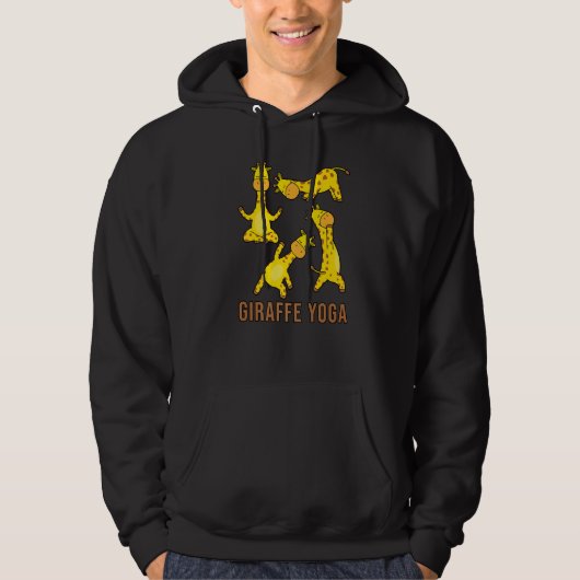 Yoga Instructor Teacher Giraffe Giraffe Yoga Hoodie (Voorkant)