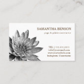 Yoga Instructor Teacher Lotus Visitekaartje (Achterkant)