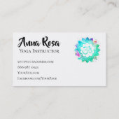 *~* Yoga Instructor Teacher OM Aum Lotus Mandala Visitekaartje (Achterkant)