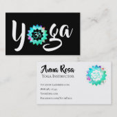 ** Yoga Instructor Teacher OM Aum Lotus Mandala Visitekaartje (Voorkant / Achterkant)