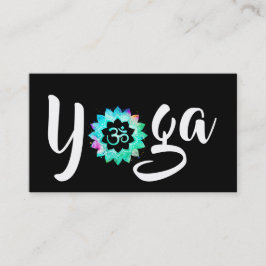** Yoga Instructor Teacher OM Aum Lotus Mandala Visitekaartje