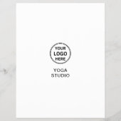 Yoga Instructor Teacher White Promotional Business Flyer (Achterkant)